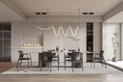 现代家居餐厅3D模型下载